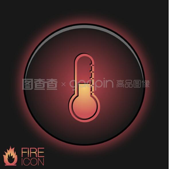 溫度計(jì)圖標(biāo)。溫度符號(hào)